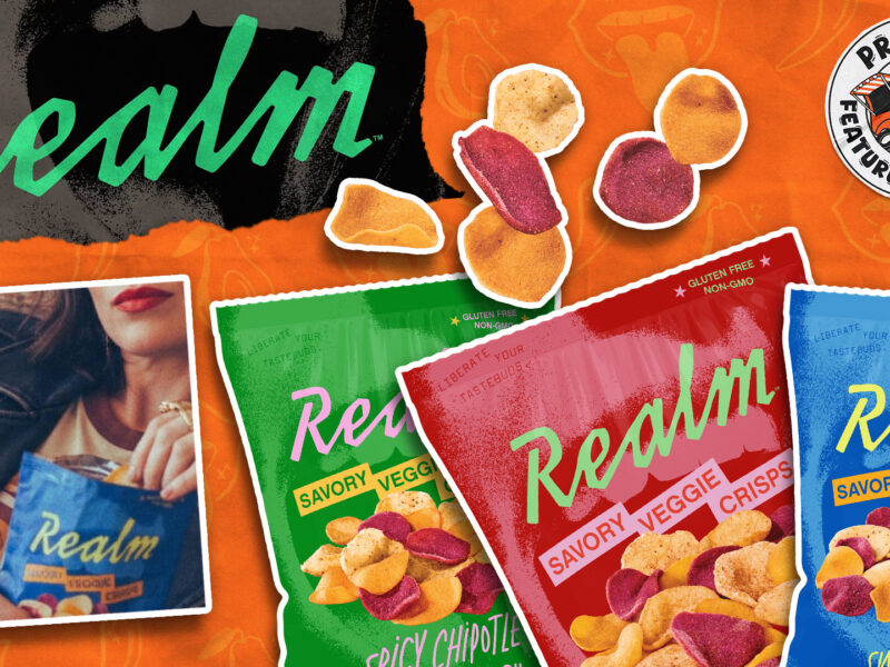 graphic for Realm, featured purveyor at Pronto showing product photography